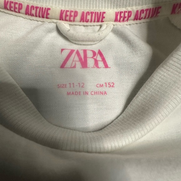Zara White and Pink Sweatshirt with Graphic Design - Picture 12 of 13